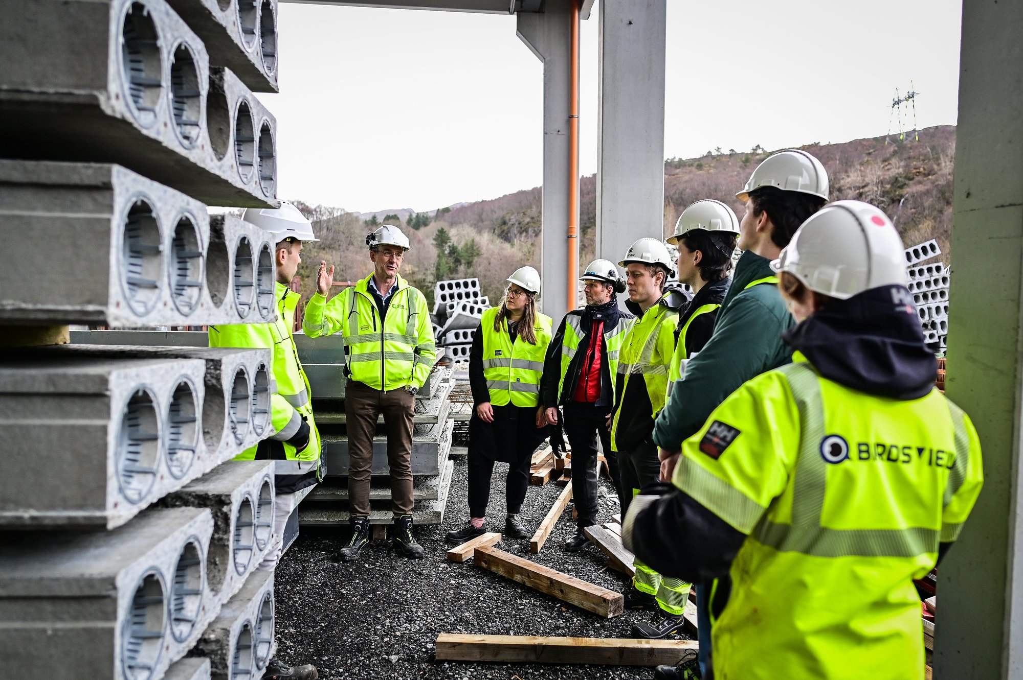 Befaring på betongelementfabrikk, Pantheon-prosjektet